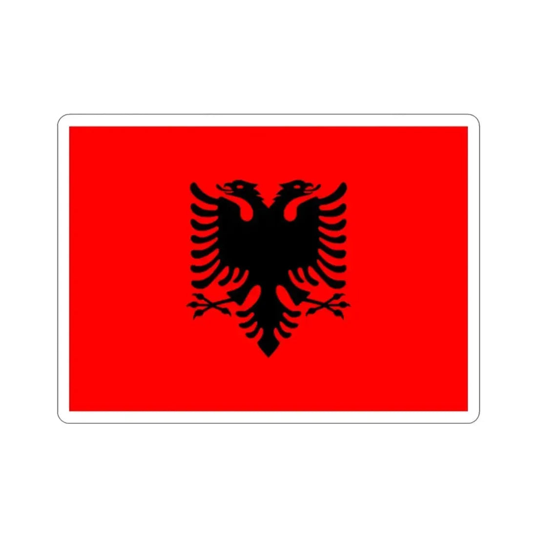 Flag of Albania STICKER Vinyl Die-Cut Decal - The Sticker Space