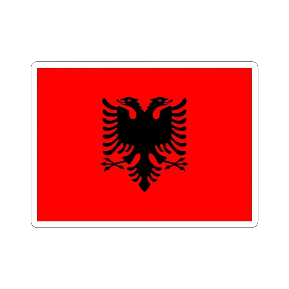 Flag of Albania STICKER Vinyl Die-Cut Decal - The Sticker Space