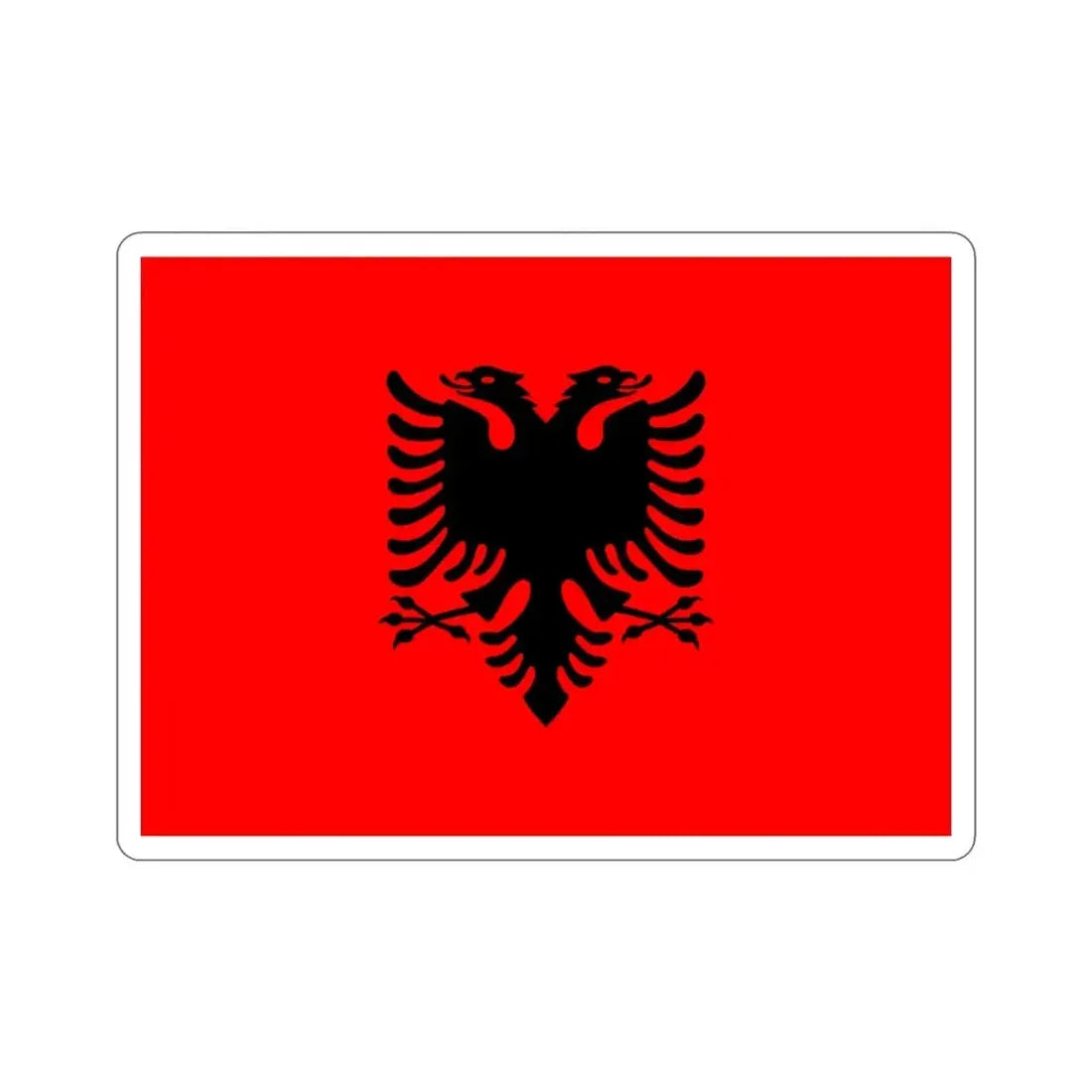 Flag of Albania STICKER Vinyl Die-Cut Decal - The Sticker Space