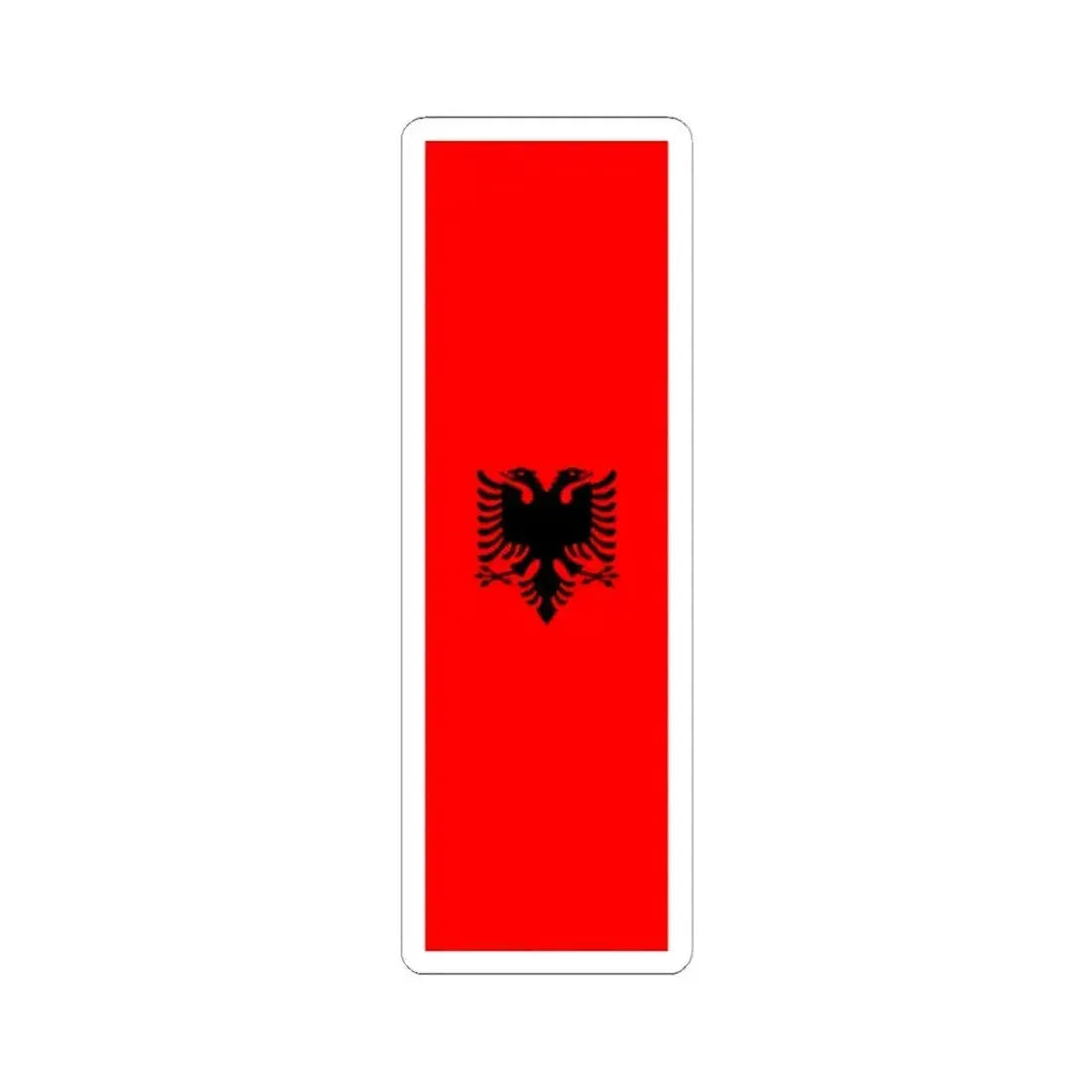 Flag of Albania Vertical (Albania) STICKER Vinyl Kiss-Cut Decal 2 Inch White - The Sticker Space