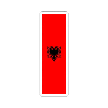 Flag of Albania Vertical (Albania) STICKER Vinyl Kiss-Cut Decal 2 Inch White - The Sticker Space