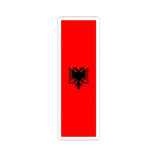 Flag of Albania Vertical (Albania) STICKER Vinyl Kiss-Cut Decal 2 Inch White - The Sticker Space