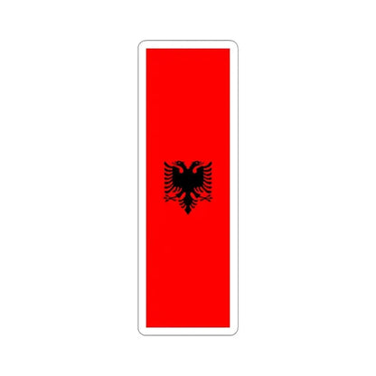 Flag of Albania Vertical (Albania) STICKER Vinyl Kiss-Cut Decal 3 Inch White - The Sticker Space