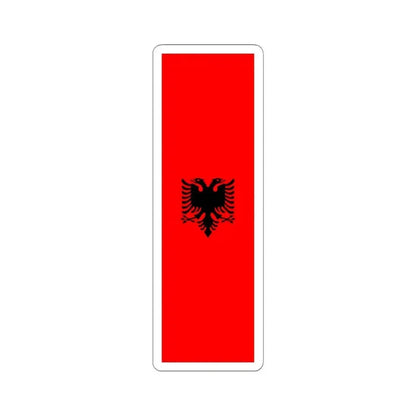Flag of Albania Vertical (Albania) STICKER Vinyl Kiss-Cut Decal 6 Inch White - The Sticker Space