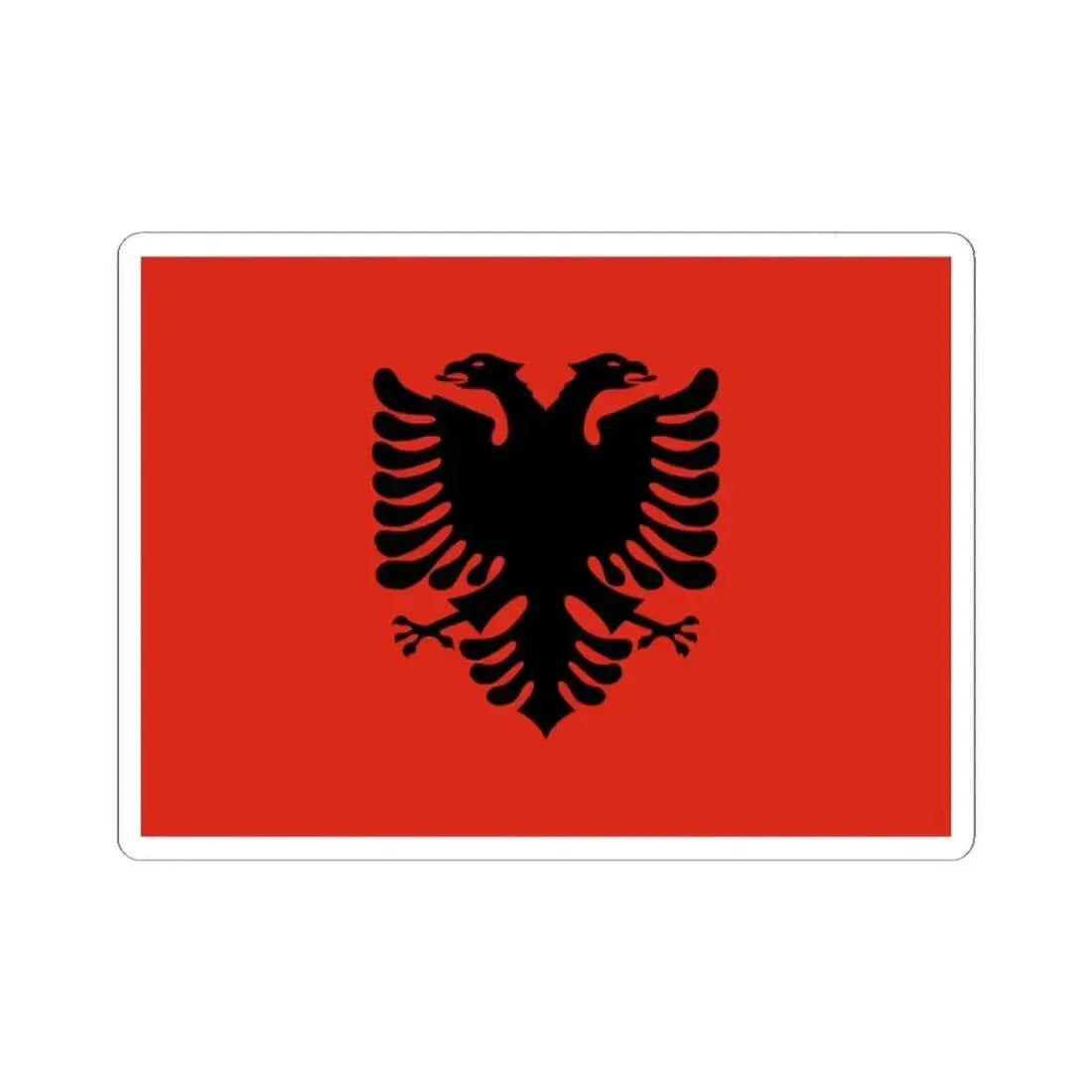 Flag of Albania Vexilla Mundi (Albania) STICKER Vinyl Kiss-Cut Decal 2 Inch White - The Sticker Space
