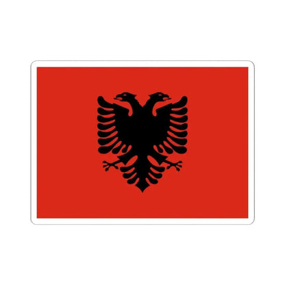 Flag of Albania Vexilla Mundi (Albania) STICKER Vinyl Kiss-Cut Decal 2 Inch White - The Sticker Space