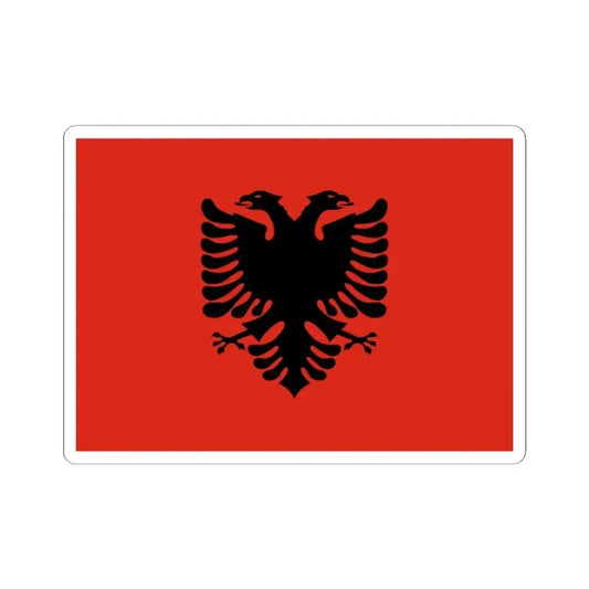Flag of Albania Vexilla Mundi (Albania) STICKER Vinyl Kiss-Cut Decal 2 Inch White - The Sticker Space