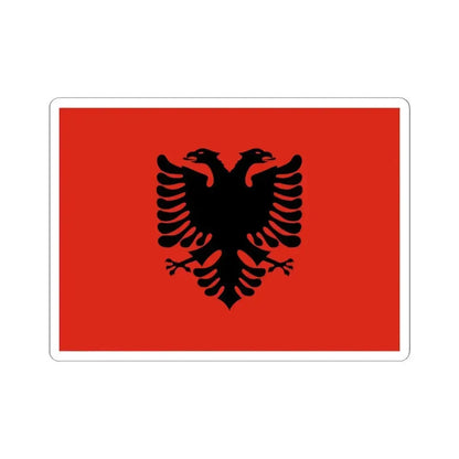Flag of Albania Vexilla Mundi (Albania) STICKER Vinyl Kiss-Cut Decal 4 Inch White - The Sticker Space