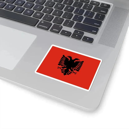 Flag of Albania Vexilla Mundi (Albania) STICKER Vinyl Kiss-Cut Decal - The Sticker Space