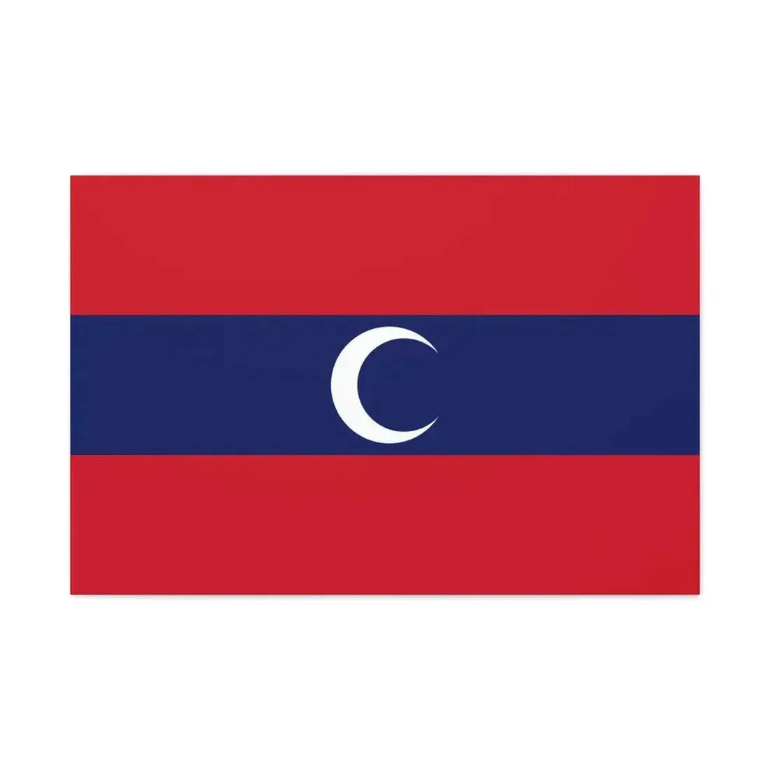 Flag of Albanian Muslims of the first quarter of the 19th century - Canvas Wall Art 36" x 24" 1.25" - The Sticker Space