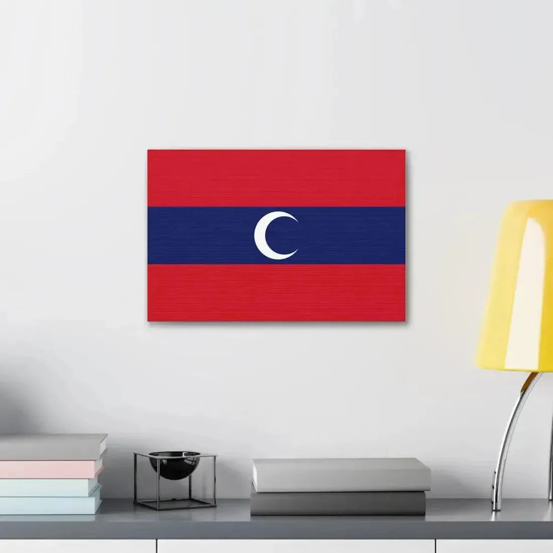 Flag of Albanian Muslims of the first quarter of the 19th century - Canvas Wall Art - The Sticker Space