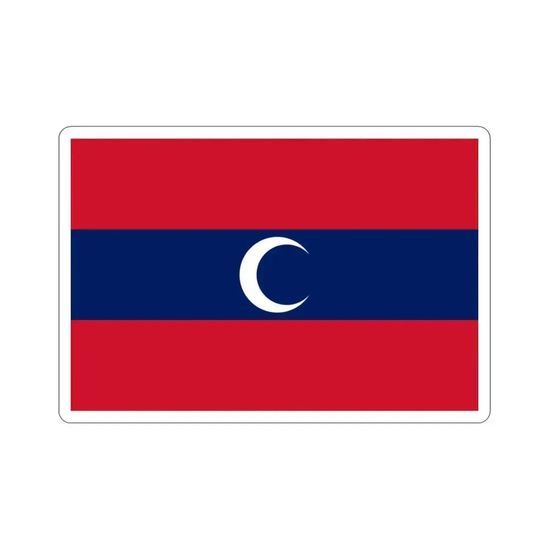 Flag of Albanian Muslims of the first quarter of the 19th century STICKER Vinyl Die-Cut Decal 3 Inch - The Sticker Space