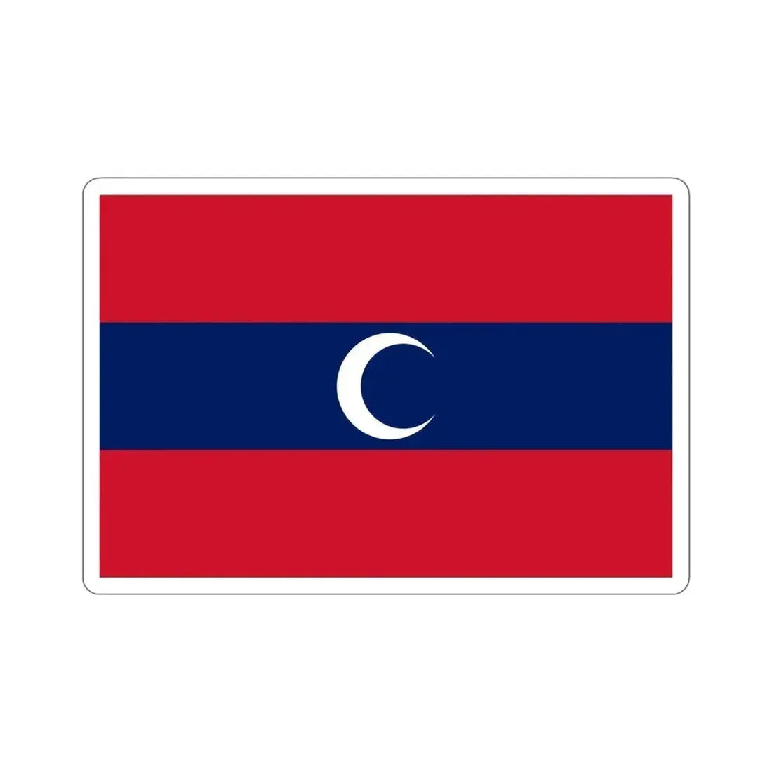 Flag of Albanian Muslims of the first quarter of the 19th century STICKER Vinyl Die-Cut Decal - The Sticker Space