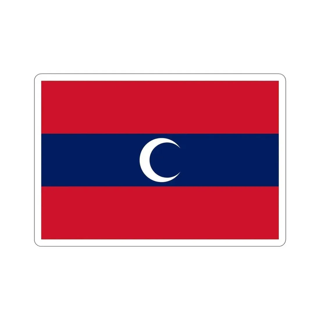 Flag of Albanian Muslims of the first quarter of the 19th century STICKER Vinyl Die-Cut Decal - The Sticker Space