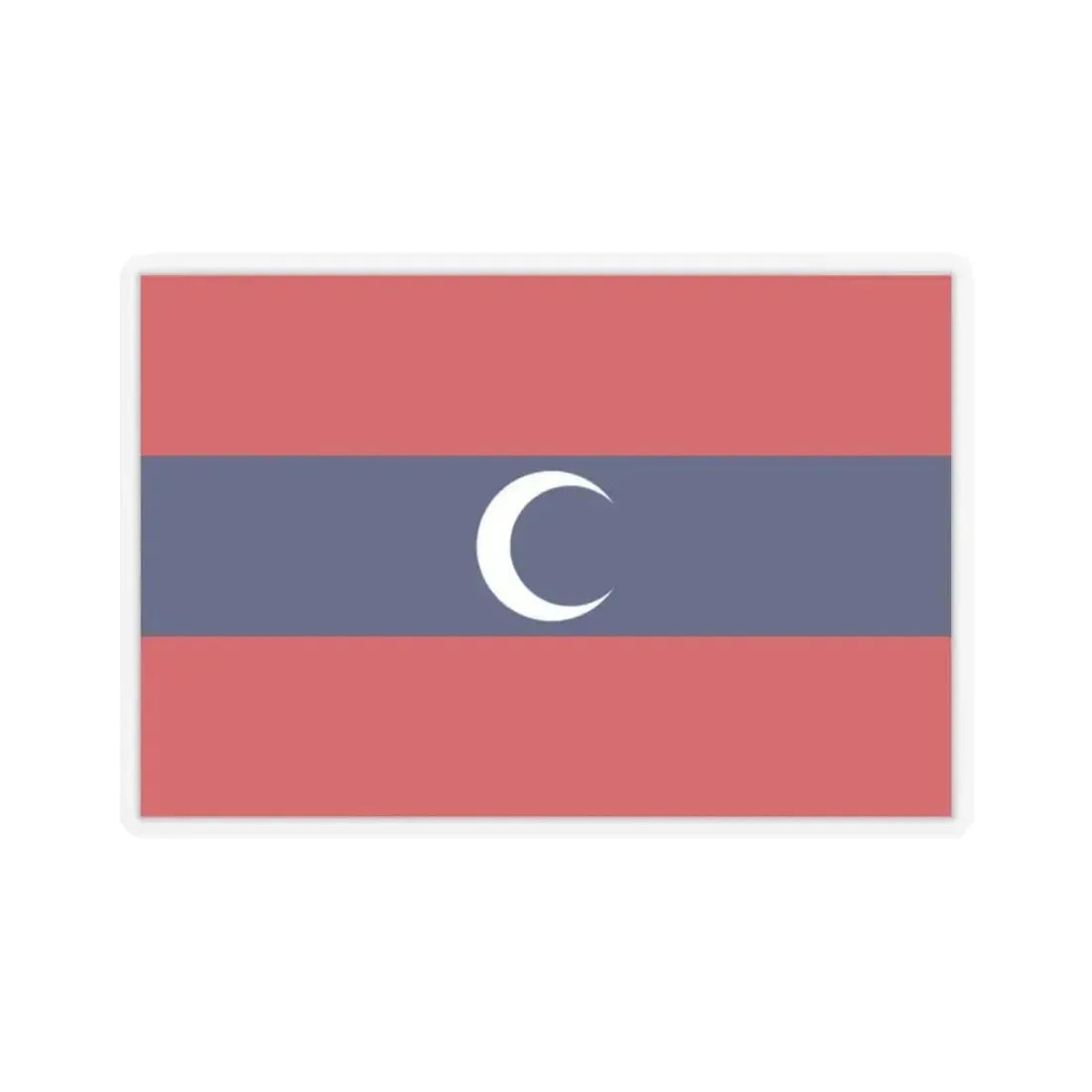 Flag of Albanian Muslims of the first quarter of the 19th century - STICKER Vinyl Kiss-Cut Decal 2 Inch Transparent - The Sticker Space