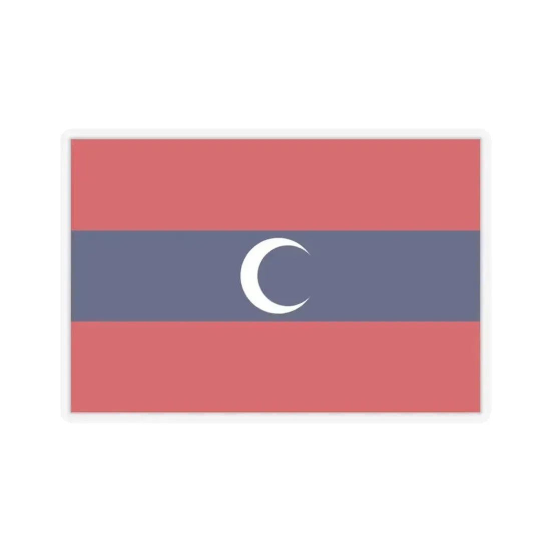 Flag of Albanian Muslims of the first quarter of the 19th century - STICKER Vinyl Kiss-Cut Decal 3 Inch Transparent - The Sticker Space