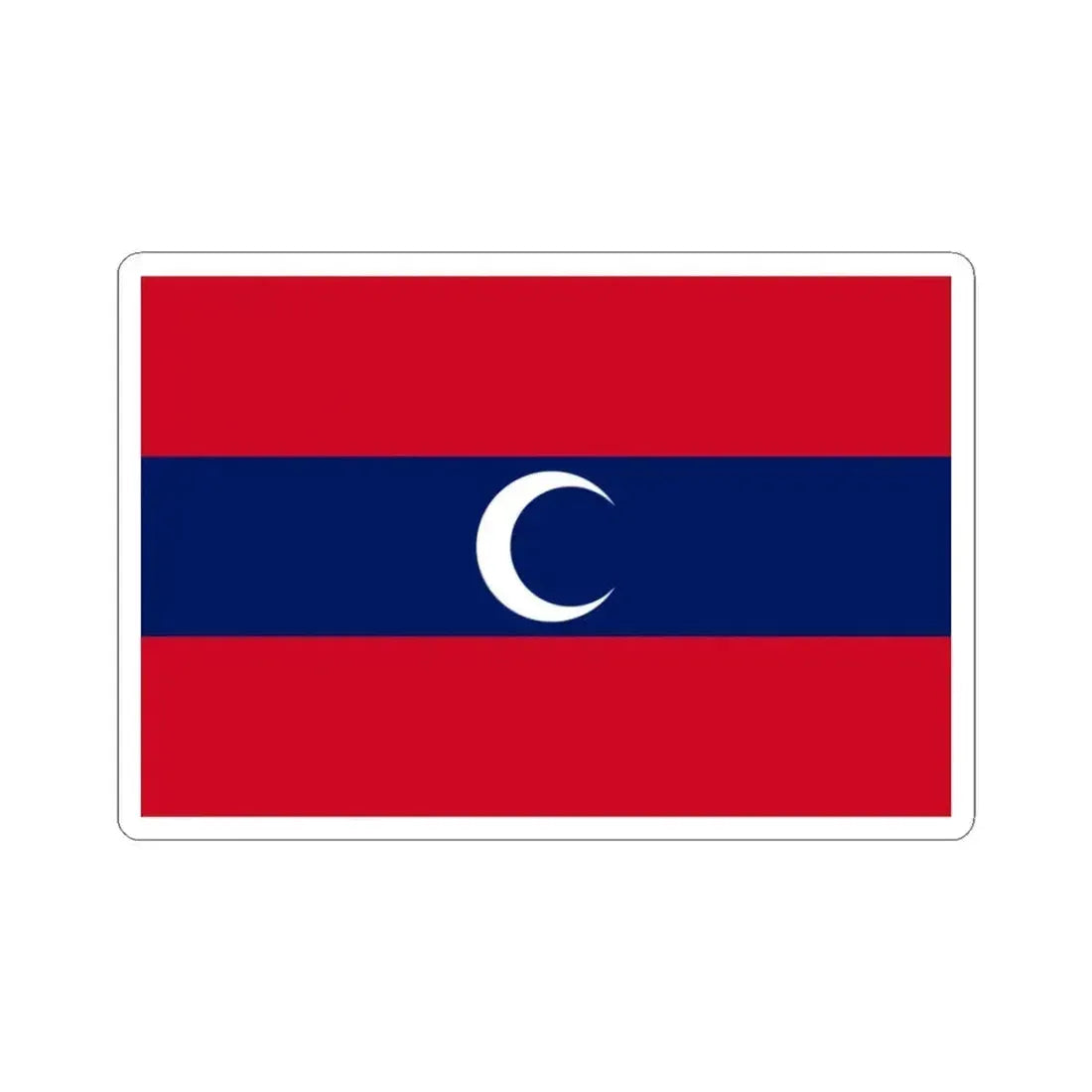 Flag of Albanian Muslims of the first quarter of the 19th century - STICKER Vinyl Kiss-Cut Decal 3 Inch White - The Sticker Space