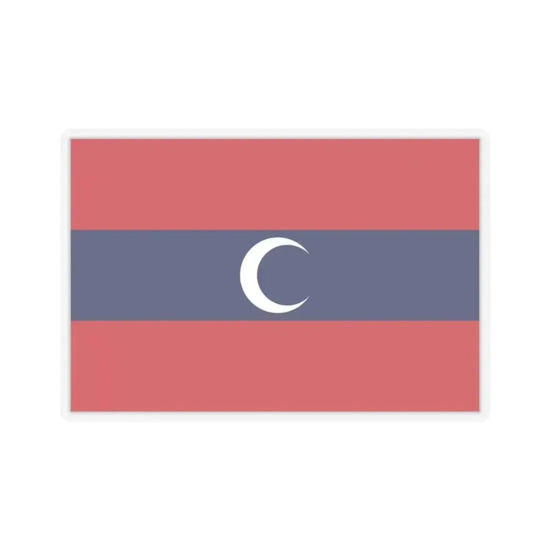 Flag of Albanian Muslims of the first quarter of the 19th century - STICKER Vinyl Kiss-Cut Decal 4 Inch Transparent - The Sticker Space