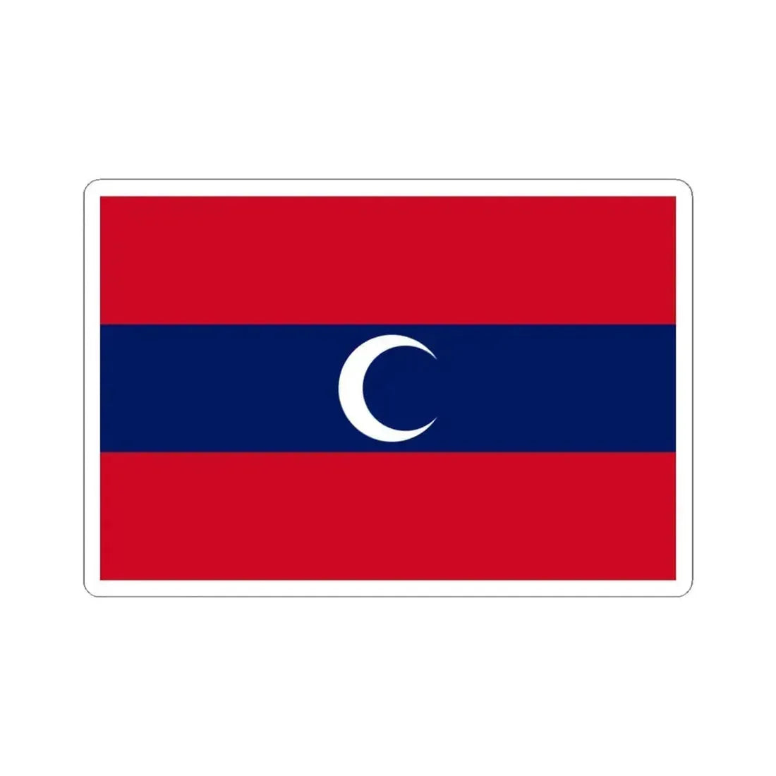 Flag of Albanian Muslims of the first quarter of the 19th century - STICKER Vinyl Kiss-Cut Decal 4 Inch White - The Sticker Space