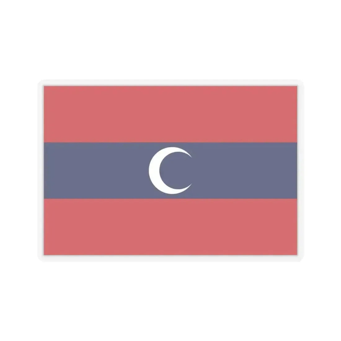 Flag of Albanian Muslims of the first quarter of the 19th century - STICKER Vinyl Kiss-Cut Decal 6 Inch Transparent - The Sticker Space