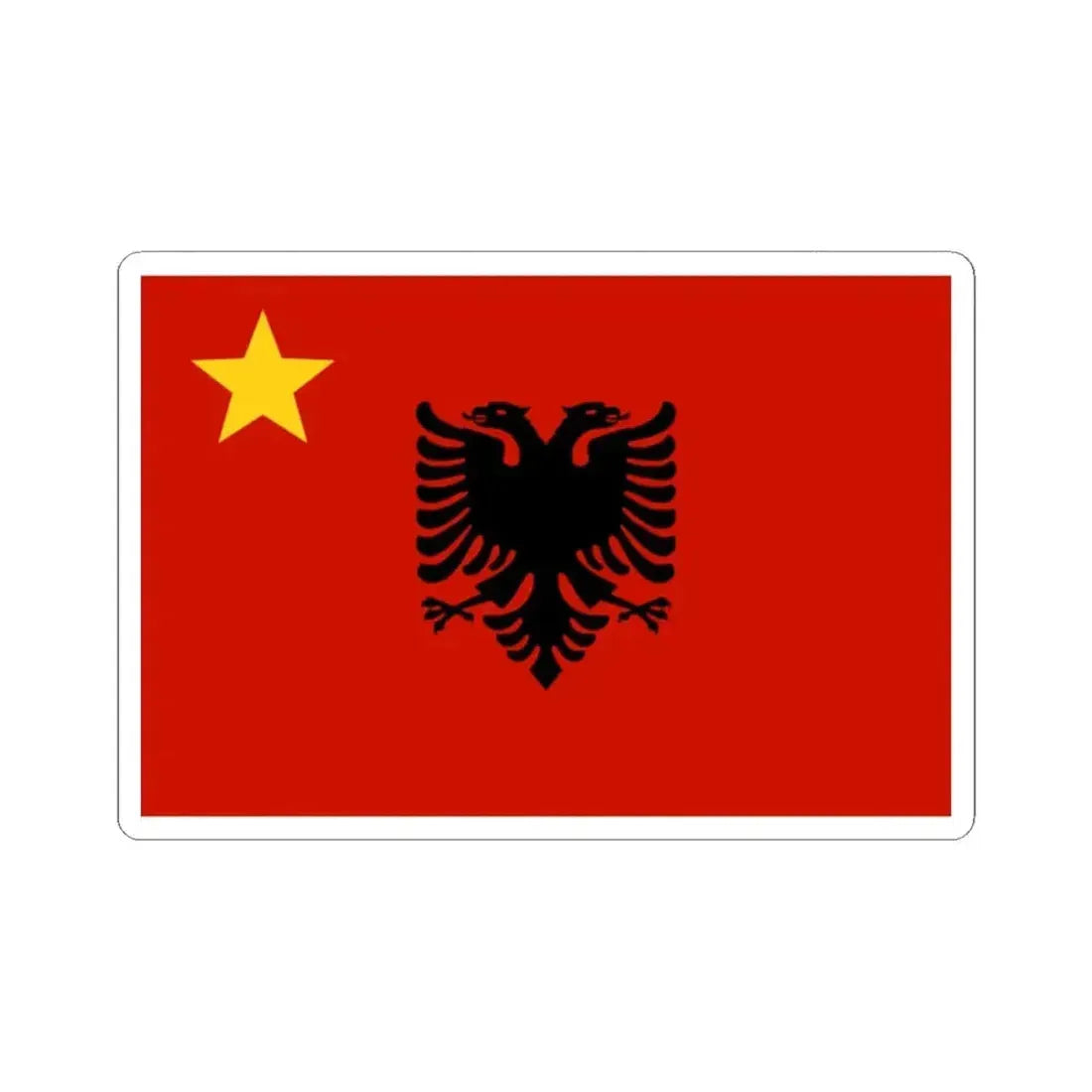 Flag of Albanian National Liberation Movement (Albania) STICKER Vinyl Kiss-Cut Decal - The Sticker Space