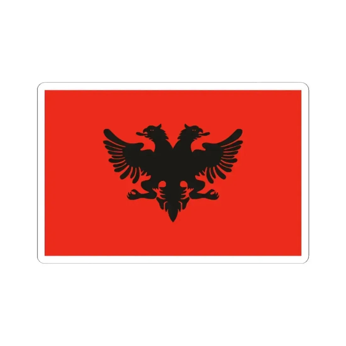 Flag of Albanian Provisional Government 1912-1914 (Albania) STICKER Vinyl Kiss-Cut Decal 2 Inch White - The Sticker Space