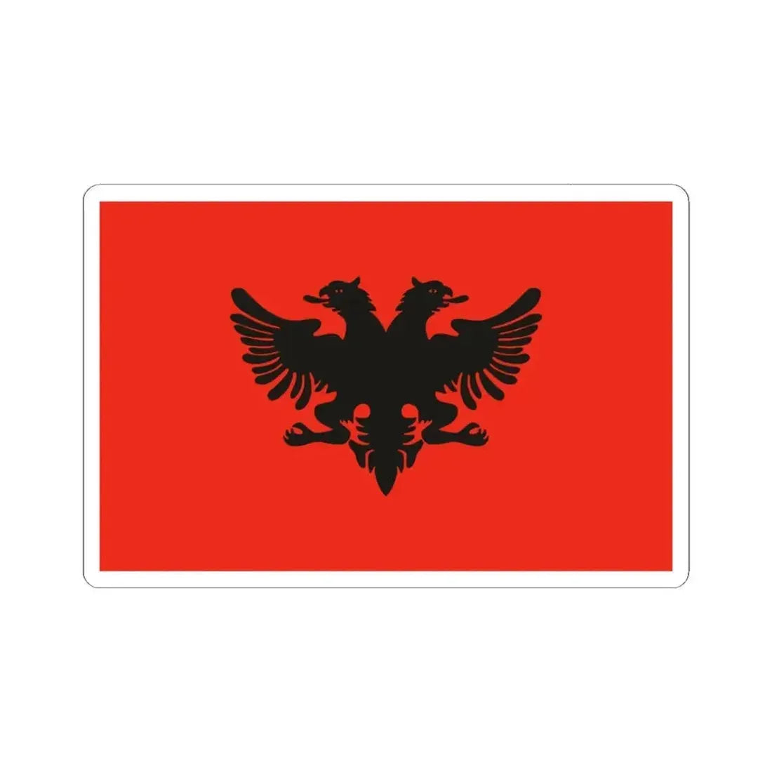 Flag of Albanian Provisional Government 1912-1914 (Albania) STICKER Vinyl Kiss-Cut Decal 3 Inch White - The Sticker Space