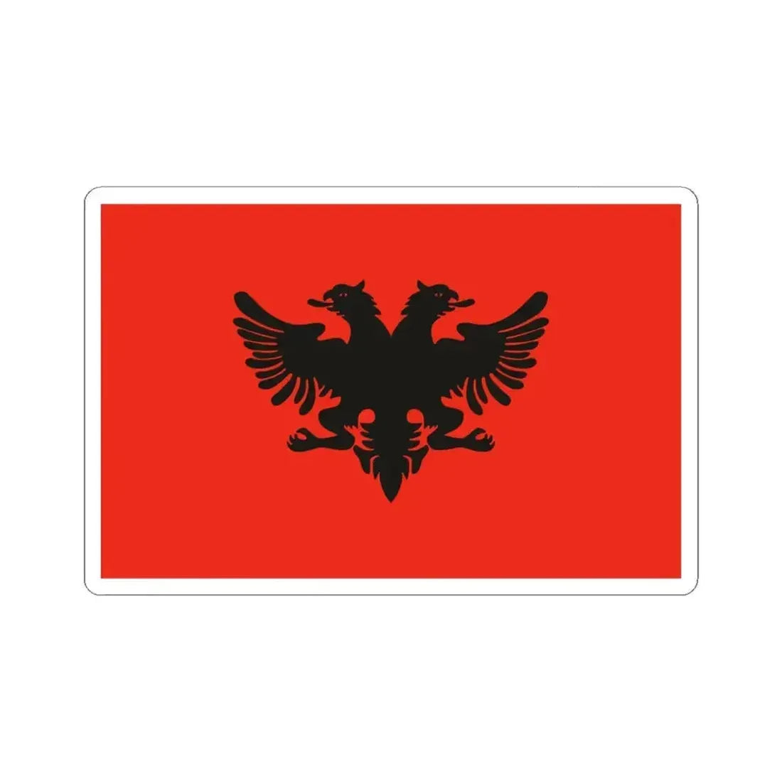 Flag of Albanian Provisional Government 1912-1914 (Albania) STICKER Vinyl Kiss-Cut Decal 4 Inch White - The Sticker Space