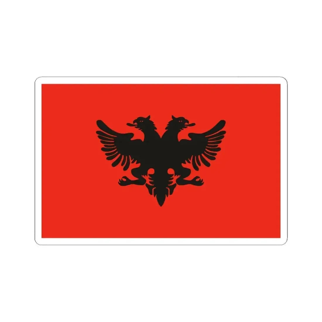 Flag of Albanian Provisional Government 1912-1914 (Albania) STICKER Vinyl Kiss-Cut Decal 6 Inch White - The Sticker Space