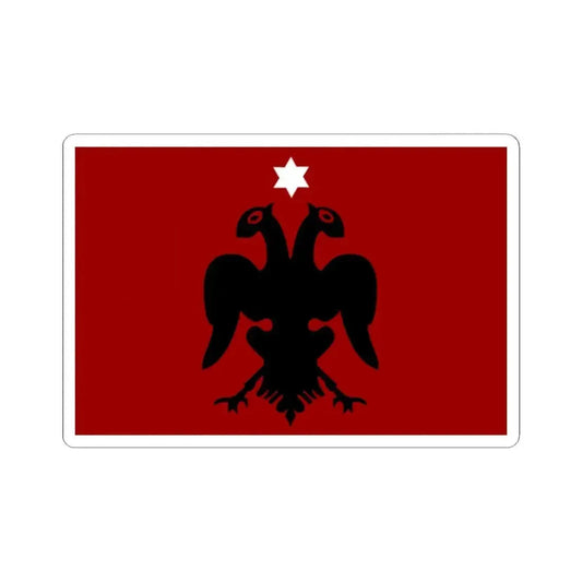 Flag of Albanian Provisional Government Jun-Nov 1912 (Albania) STICKER Vinyl Kiss-Cut Decal 2 Inch White - The Sticker Space