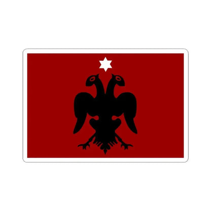 Flag of Albanian Provisional Government Jun-Nov 1912 (Albania) STICKER Vinyl Kiss-Cut Decal 3 Inch White - The Sticker Space