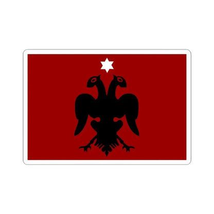 Flag of Albanian Provisional Government Jun-Nov 1912 (Albania) STICKER Vinyl Kiss-Cut Decal 4 Inch White - The Sticker Space