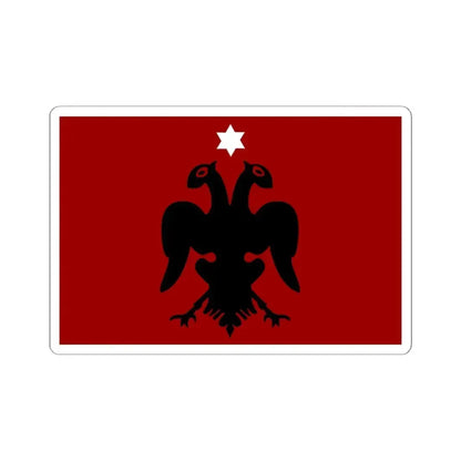 Flag of Albanian Provisional Government Jun-Nov 1912 (Albania) STICKER Vinyl Kiss-Cut Decal 6 Inch White - The Sticker Space
