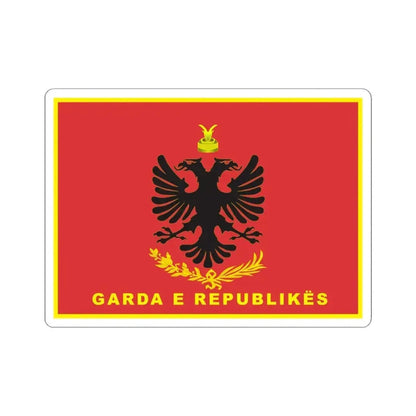 Flag of Albanian Republican Guard (Albania) STICKER Vinyl Kiss-Cut Decal 6 Inch White - The Sticker Space
