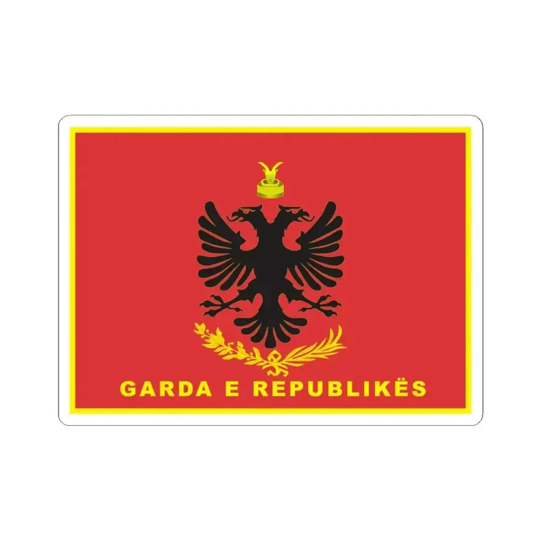 Flag of Albanian Republican Guard (Albania) STICKER Vinyl Kiss-Cut Decal - The Sticker Space