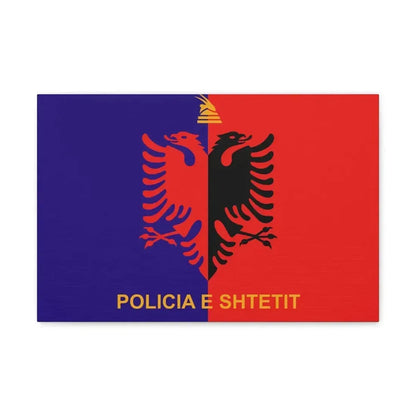 Flag of Albanian State Police - Canvas Wall Art - The Sticker Space