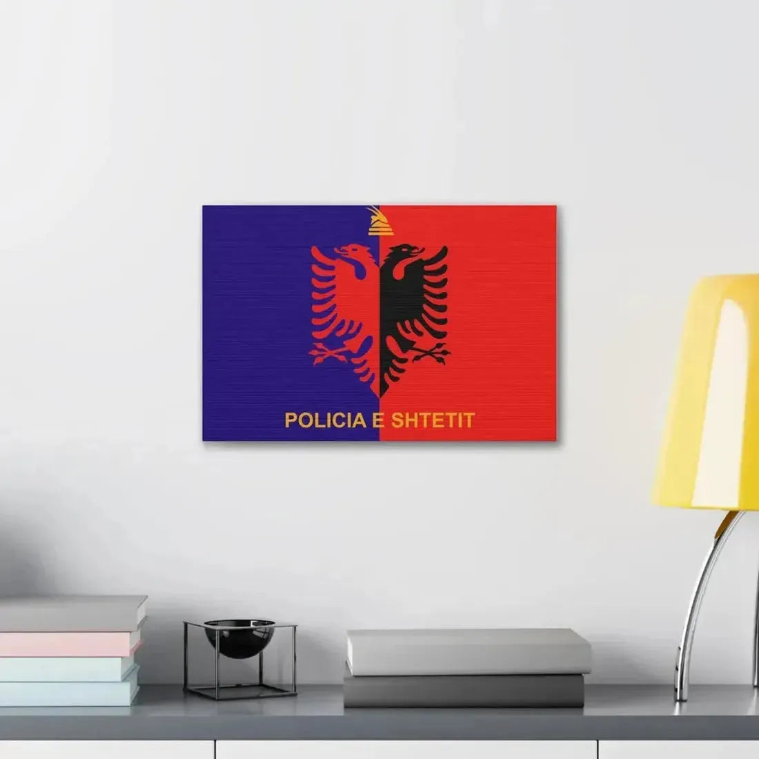 Flag of Albanian State Police - Canvas Wall Art - The Sticker Space