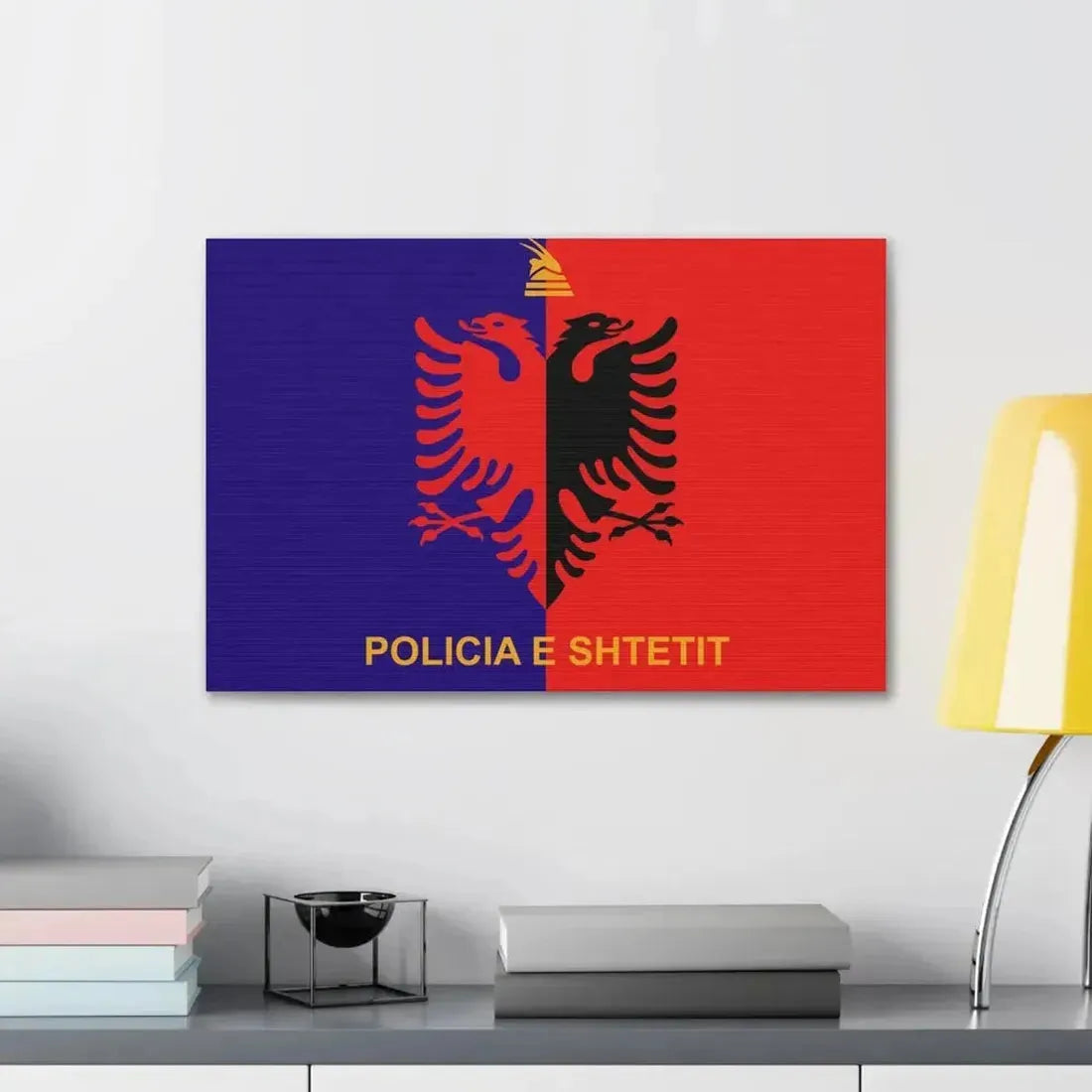 Flag of Albanian State Police - Canvas Wall Art - The Sticker Space