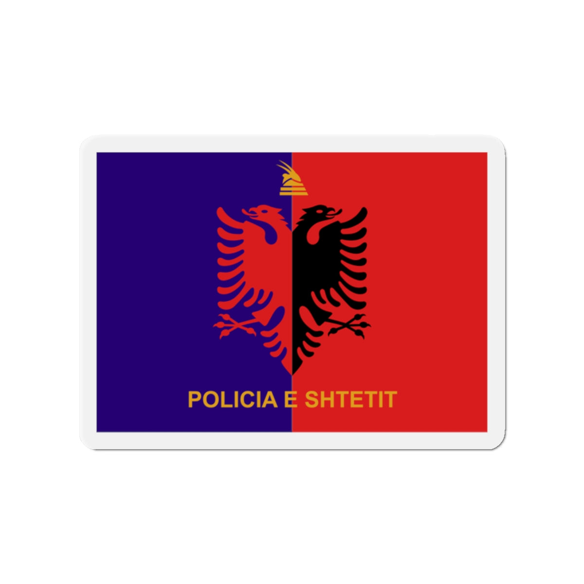 Flag of Albanian State Police - Die-Cut Magnet-2" x 2"-The Sticker Space