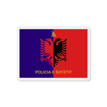 Flag of Albanian State Police - Die-Cut Magnet-3" x 3"-The Sticker Space