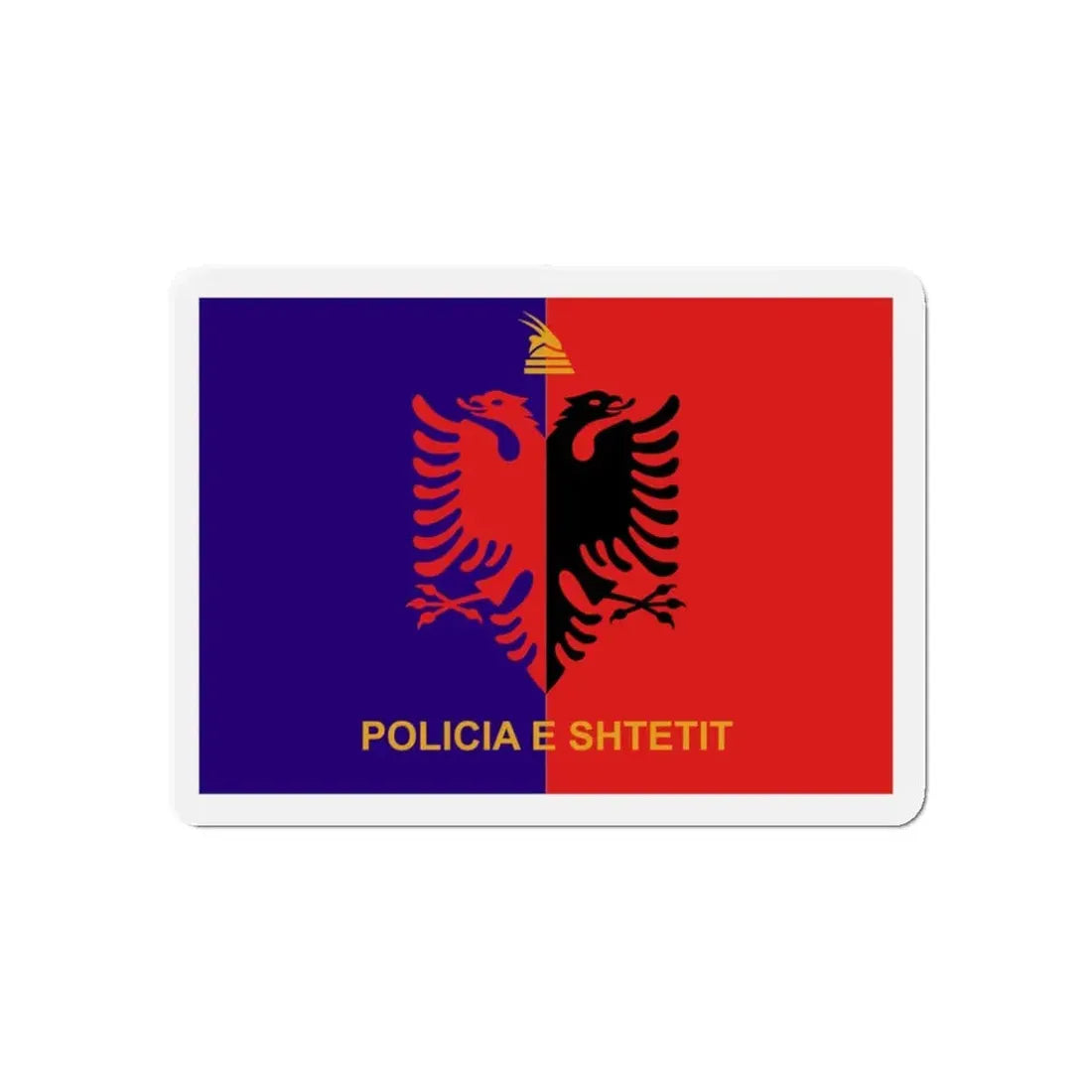 Flag of Albanian State Police - Refrigerator Magnet 3 Inch - The Sticker Space