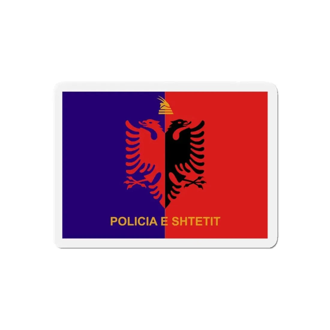 Flag of Albanian State Police - Refrigerator Magnet 4 Inch - The Sticker Space