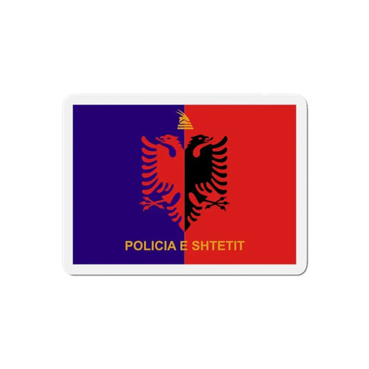 Flag of Albanian State Police - Refrigerator Magnet 6 Inch - The Sticker Space