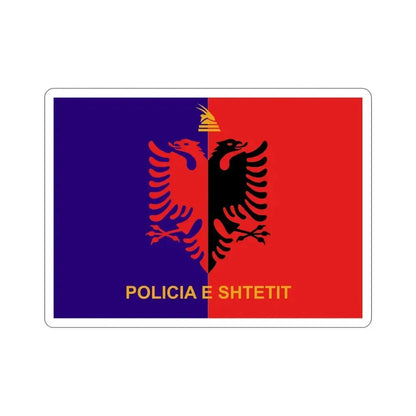 Flag of Albanian State Police STICKER Vinyl Die-Cut Decal 4 Inch - The Sticker Space