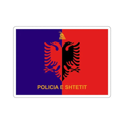 Flag of Albanian State Police STICKER Vinyl Die-Cut Decal 6 Inch - The Sticker Space