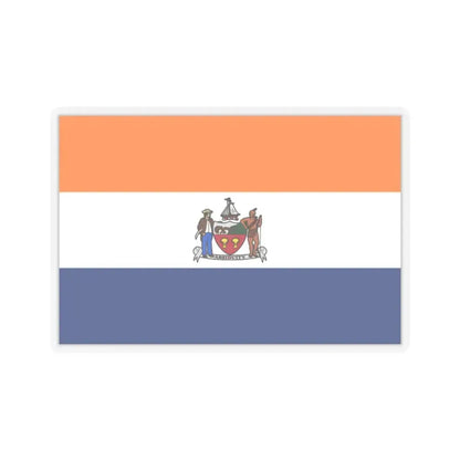 Flag of Albany, New York - STICKER Vinyl Kiss-Cut Decal 2 Inch Transparent - The Sticker Space