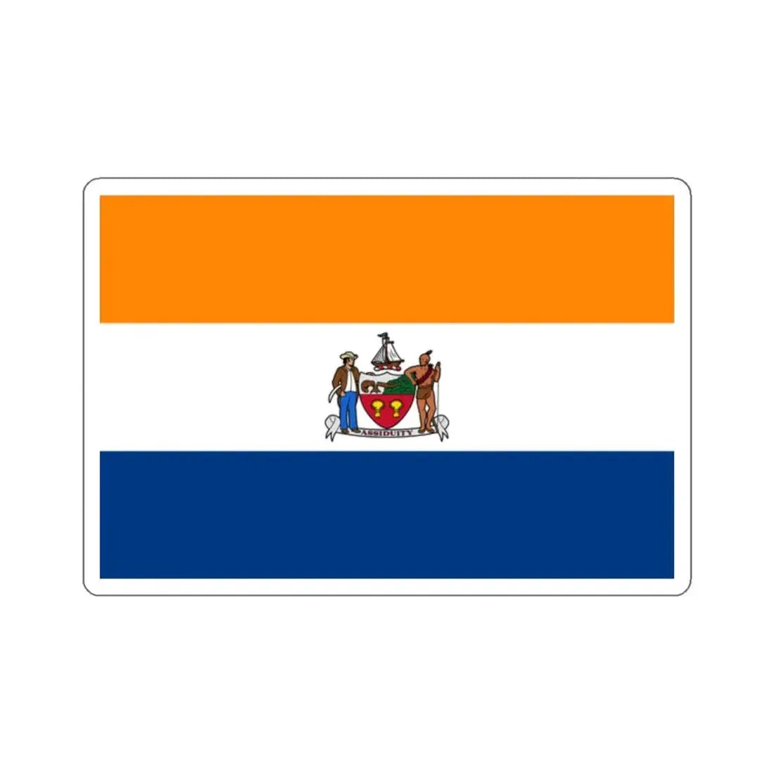 Flag of Albany, New York - STICKER Vinyl Kiss-Cut Decal 2 Inch White - The Sticker Space