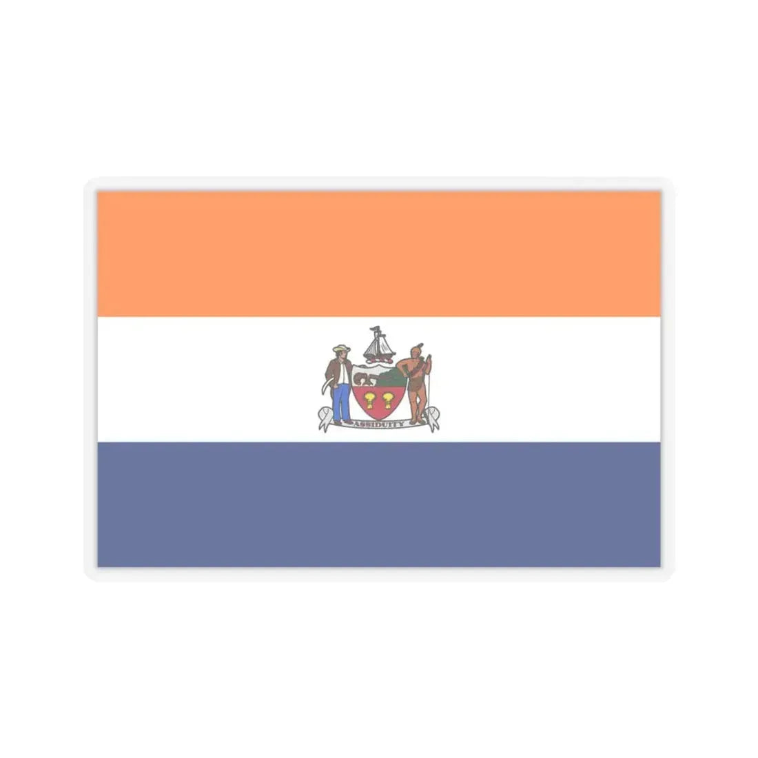 Flag of Albany, New York - STICKER Vinyl Kiss-Cut Decal 3 Inch Transparent - The Sticker Space