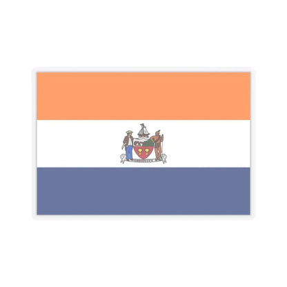 Flag of Albany, New York - STICKER Vinyl Kiss-Cut Decal 3 Inch Transparent - The Sticker Space