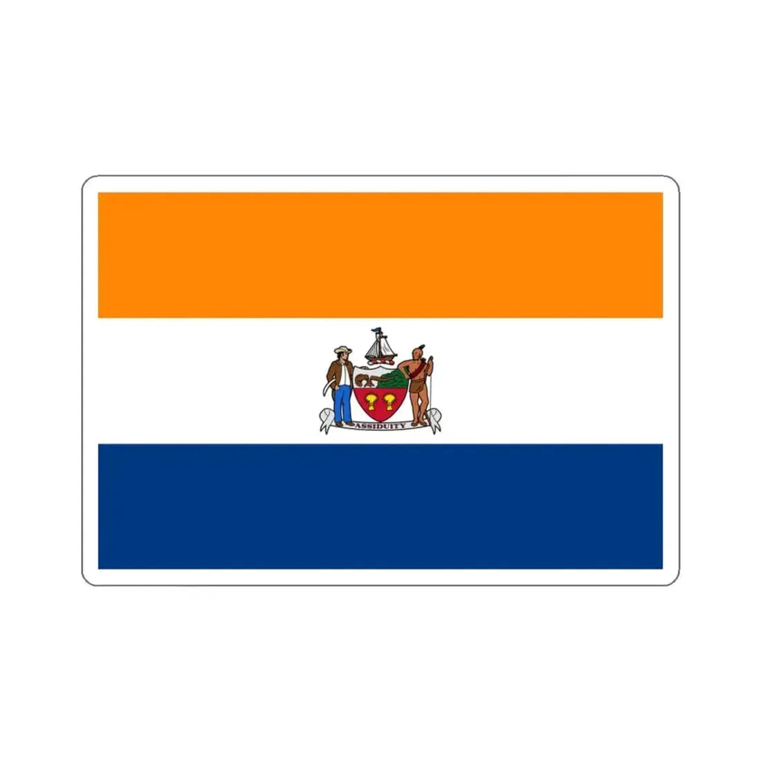 Flag of Albany, New York - STICKER Vinyl Kiss-Cut Decal 3 Inch White - The Sticker Space